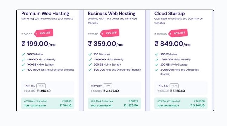 Buy web hosting plan